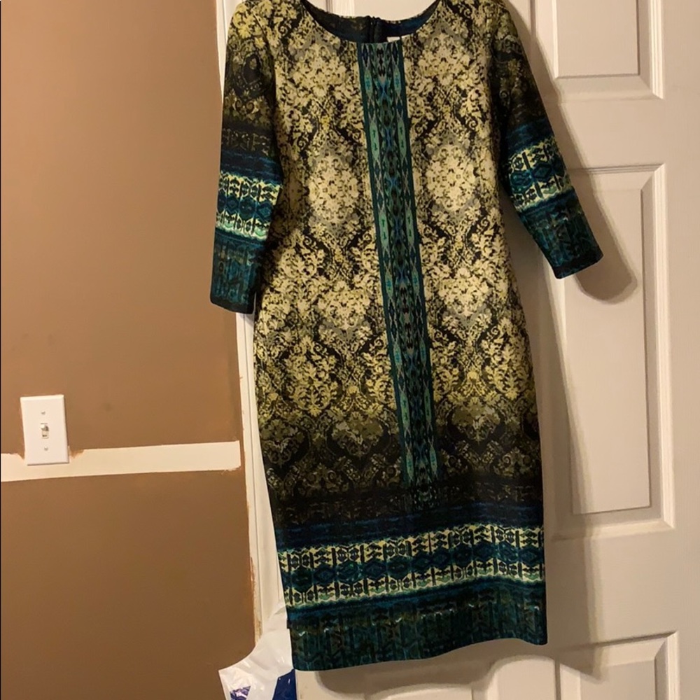 Fitted Dress Multi Color